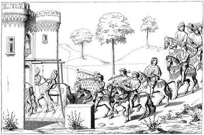 Toegang van de Heer Hoofd naar de Plaats van het Toernooi, 15e eeuw 1849 door Unbekannt