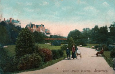 Ingang van Chine Gardens, Boscombe, Dorset, ca. 1905 door Unbekannt