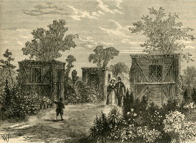 Ingang van de Dierentuin in 1840, ca. 1876 door Unbekannt