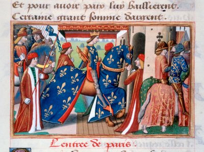 Intocht van Karel VII in de stad Parijs, 12 november 1437, ca. 1484 door Unbekannt