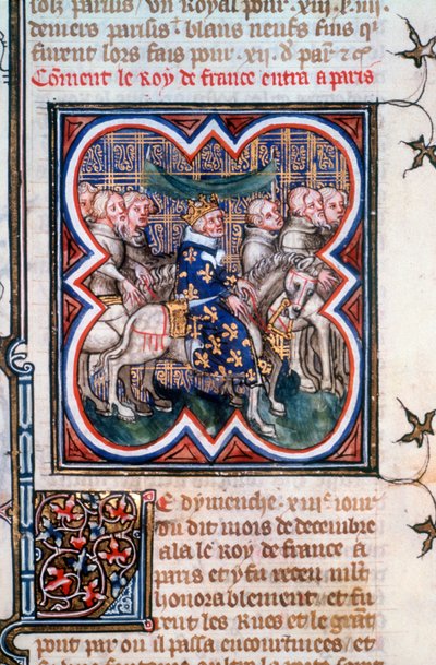 Intocht van Jan II in Parijs, juli 1360, 1375-1379 door Unbekannt