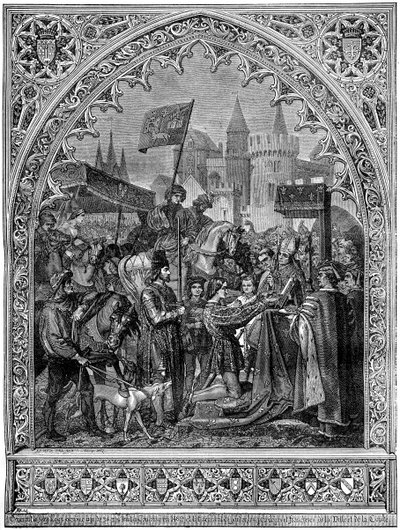 Intocht van Lodewijk XI van Frankrijk in Troyes, 1462 1882-1884 door Unbekannt