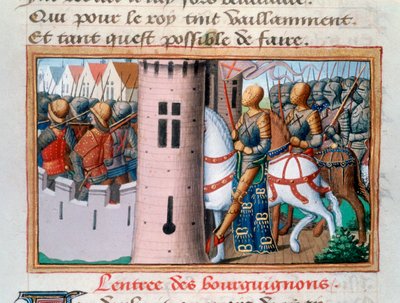 Ingang van de Bourgondiërs in Parijs, mei 1418, 1484 door Unbekannt