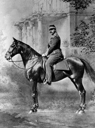 Ruiterportret van tsaar Alexander II van Rusland, ca. 1861-1865 door Unbekannt