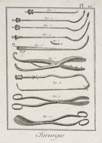 Apparatuur, vroegmoderne chirurgische instrumenten door Unbekannt