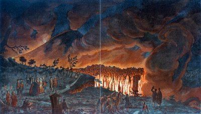 Uitbarsting van de Vesuvius door Unbekannt