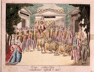 Es lebe Sarastro. De première van Die Zauberflöte door Mozart, 1790s door Unbekannt