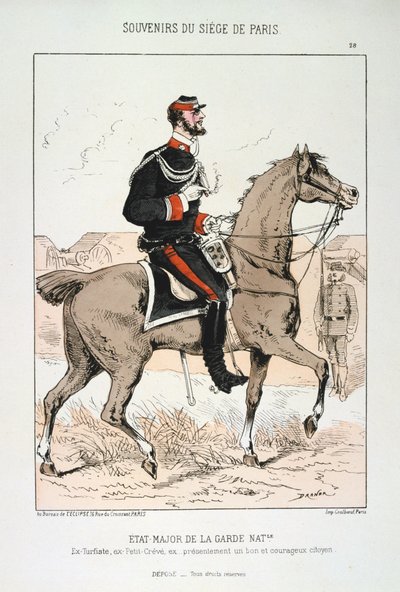 Etat Major van de Nationale Garde, Beleg van Parijs, Frans-Duitse Oorlog, 1870-1871 door Unbekannt