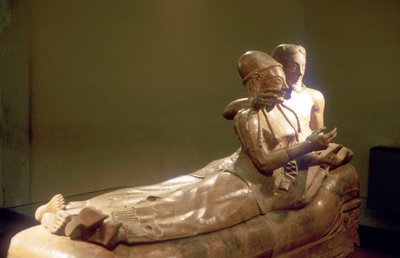 Etruskische sarcofaag met liggend paar, Cerveteri, Italië, 6e eeuw v.Chr. door Unbekannt