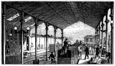 Euston Station, Londens eindpunt van de London and Birmingham Railway door Unbekannt