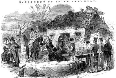 Uitgezette Ierse boerenfamilie, 1848 door Unbekannt