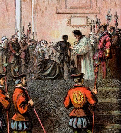 Executie van Mary, Queen of Scots, 1587, ca. 1850 door Unbekannt