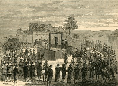 Executie van Lord Ferrers op Tyburn door Unbekannt