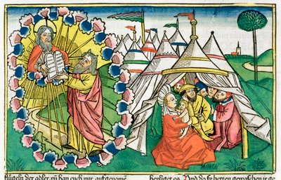 Exodus 20:1-5: Mozes ontvangt de Tien Geboden door Unbekannt