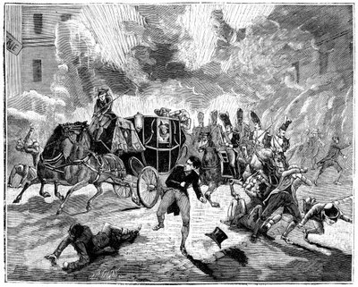Explosie op de Rue de la Loi, Parijs, Frankrijk, 24 december 1800 1882-1884 door Unbekannt