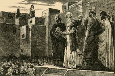 Ezra leest de wet voor aan de Joden, 1890 door Unbekannt