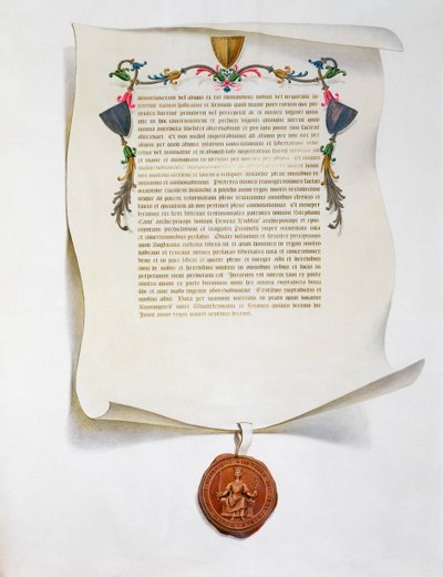 Facsimile editie van de Magna Carta, Engels handvest, 1215 1816 door Unbekannt
