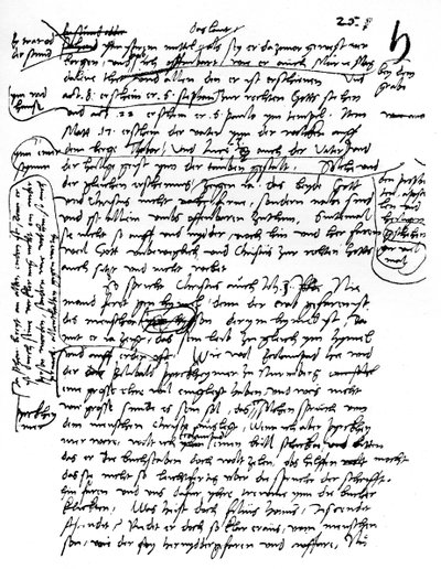 Facsimile van Martin Luthers handschrift, 1903 door Unbekannt