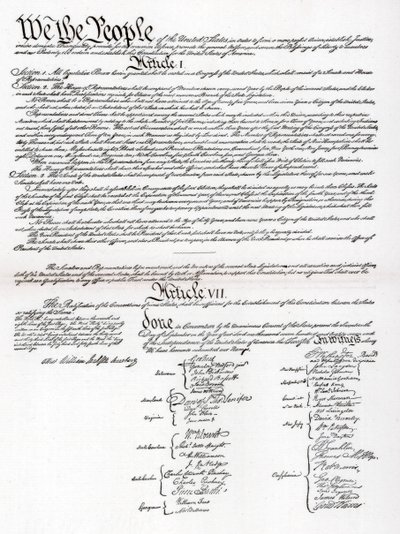 Facsimile van de preambule en grondwet van de Verenigde Staten van Amerika, 1901 door Unbekannt