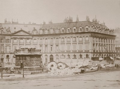 Omgevallen zuil, Place Vendome, Parijs, 1871 door Unbekannt