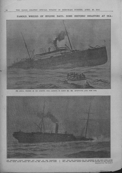 Beroemde Wrakken van Vervlogen Dagen: Enkele Historische Rampen op Zee, 20 april 1912 door Unbekannt