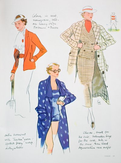 Mode-illustratie, 1935 door Unbekannt