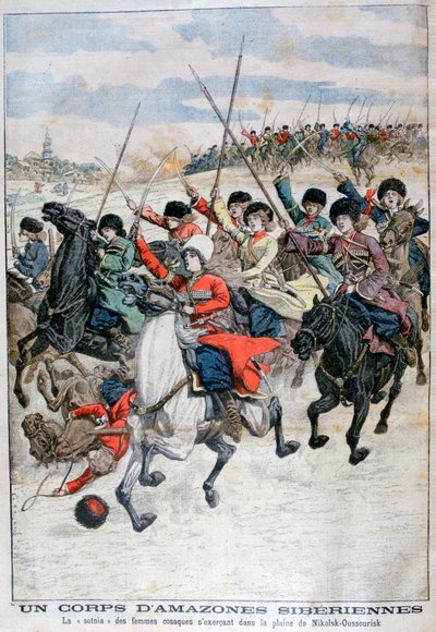 Vrouwelijk Siberisch Kozakkenkavaleriekorps, Russisch-Japanse Oorlog, 1904 door Unbekannt