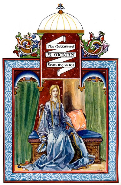 Vrouwelijk kostuum, 1135-1154, 1904 door Unbekannt