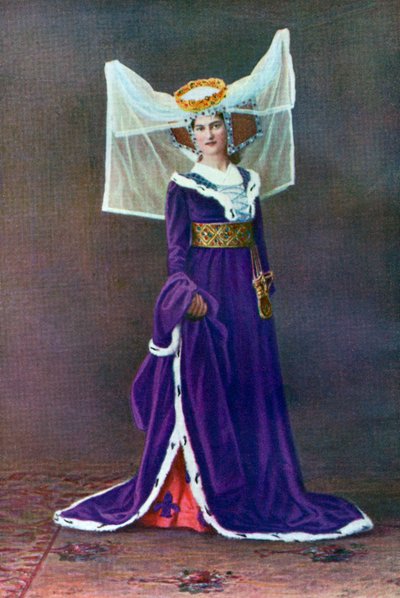 Vrouwelijke kleding uit de tijd van Hendrik VI, 1910 door Unbekannt