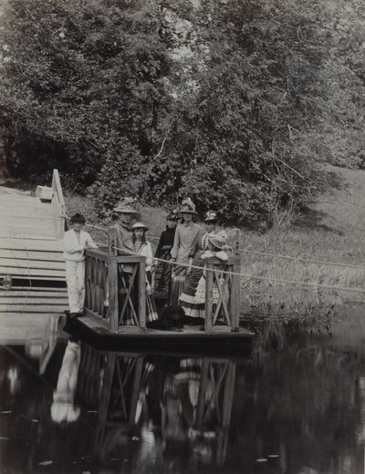 Veerboot bij de Pyotr Durnovo Dacha in Petersburg, 1880s door Unbekannt