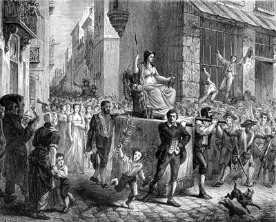 Festival van de Rede, Parijs, 1793, 1882-1884 door Unbekannt