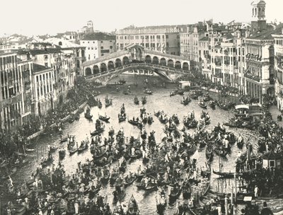 Feestdag op het Grote Kanaal, Venetië, Italië, 1895 door Unbekannt