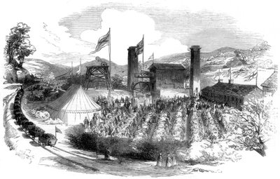 Feest ter viering van het winnen van de kolen op de Rhondda-tak van de Taff Vale-spoorweg, 1851 door Unbekannt