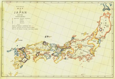 Feodale kaart van Japan voor Sekigahara, 1903 door Unbekannt