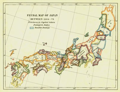 Feodale Kaart van Japan tussen 1564-73, 1903 door Unbekannt