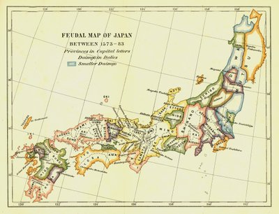 Feodale Kaart van Japan tussen 1573-83, 1903 door Unbekannt