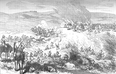 Gevecht tussen de Galekas en de Fingoes bij de Butterworth-rivier, 4 oktober 1877, c1880 door Unbekannt