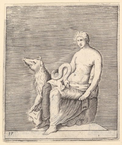 Figuur met Varken en Slang, gepubliceerd ca. 1599-1622 door Unbekannt