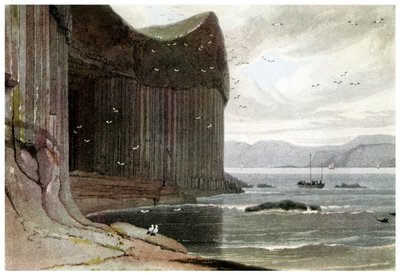 Fingals Grot, Staffa, Buiten-Hebriden, Schotland. 1814 1956 door Unbekannt