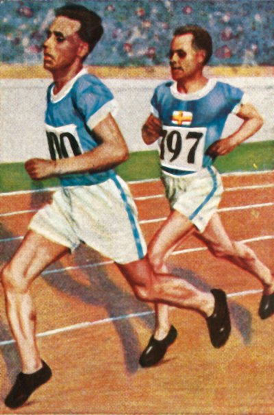 Finse hardlopers Ville Ritola en Paavo Nurmi, 1928 door Unbekannt