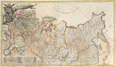 Eerste Algemene Kaart van het Russische Rijk, 1745 door Unbekannt