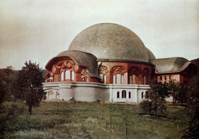 Eerste Goetheanum, zuid vooraanzicht, Dornach, Zwitserland, 1922 door Unbekannt