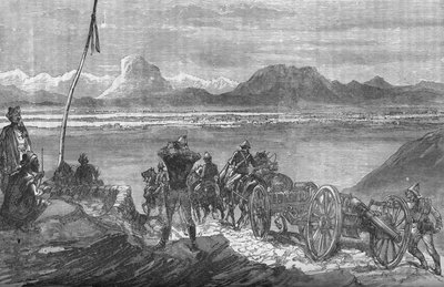 Eerste Zicht op Kandahar, ca. 1880 door Unbekannt