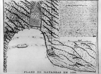 Eerste tekeningen van Matanzas, 1680, 1920s door Unbekannt
