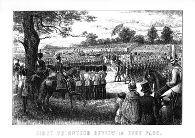Eerste vrijwilligersreview in Hyde Park, Londen, 1899 door Unbekannt