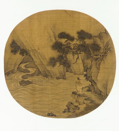 Vissen bij een bergstroom, Ming dynastie, 1368-1644 door Unbekannt