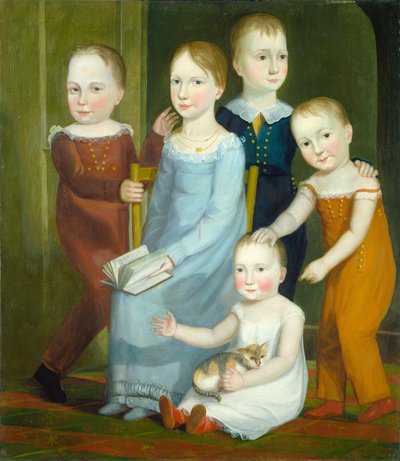 Vijf Kinderen van de Familie Budd, c. 1818 door Unbekannt
