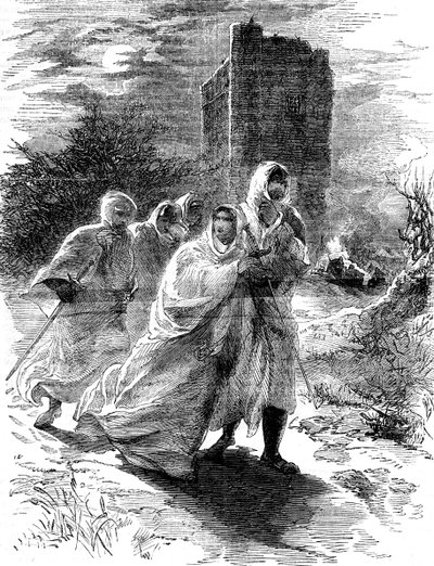 Vlucht van Matilda uit Oxford, 1142 door Unbekannt