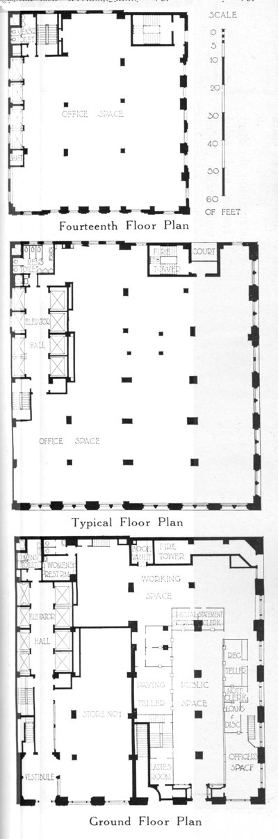 Plattegronden, Johns-Manville Building, New York City, 1924 door Unbekannt