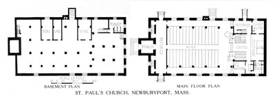 Plattegronden, St. Pauls Kerk, Newburyport, Massachusetts, 1924 door Unbekannt